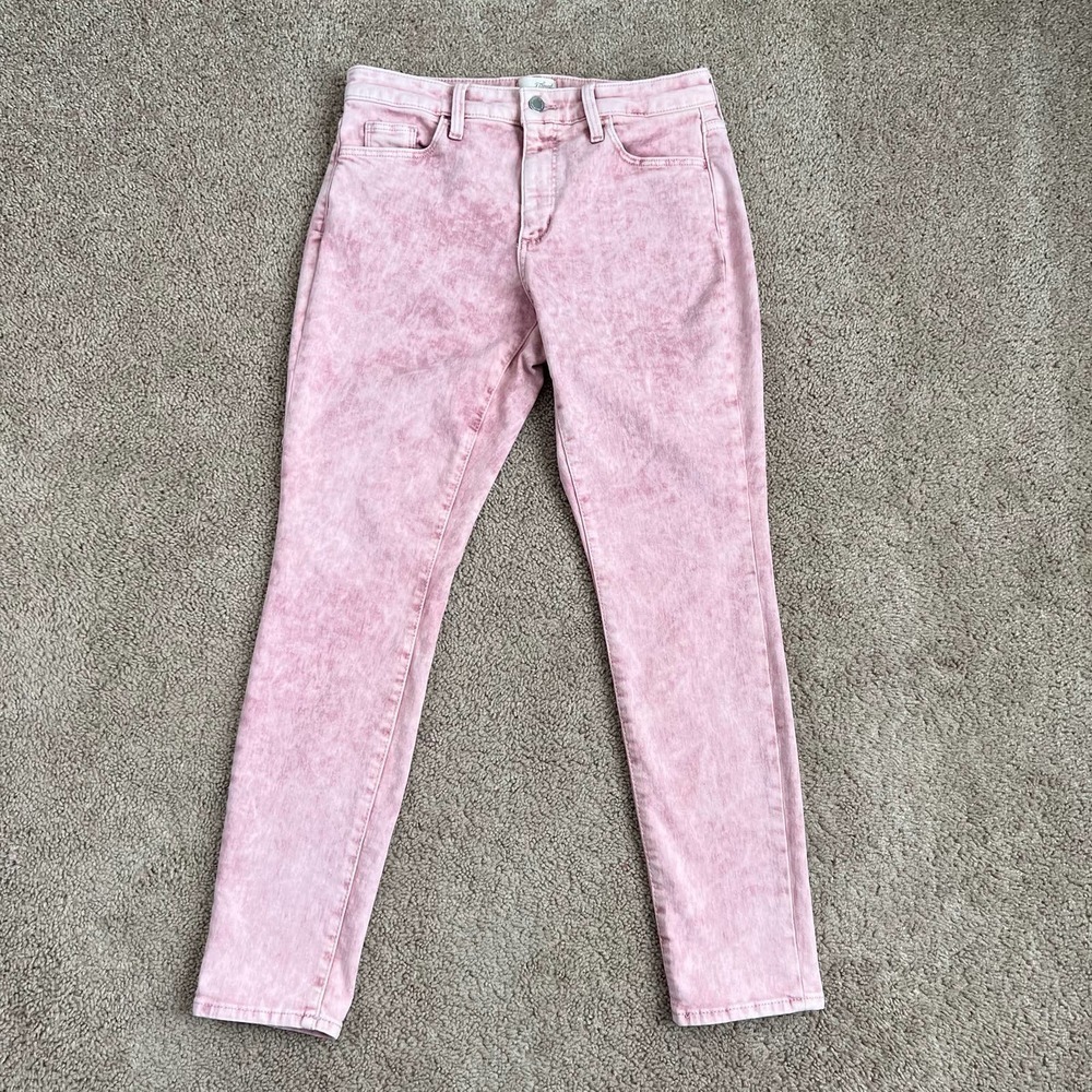 UNIVERSAL Thread Pink Tie-Dye High Rise Skinny Leg Denim Jeans 8/28